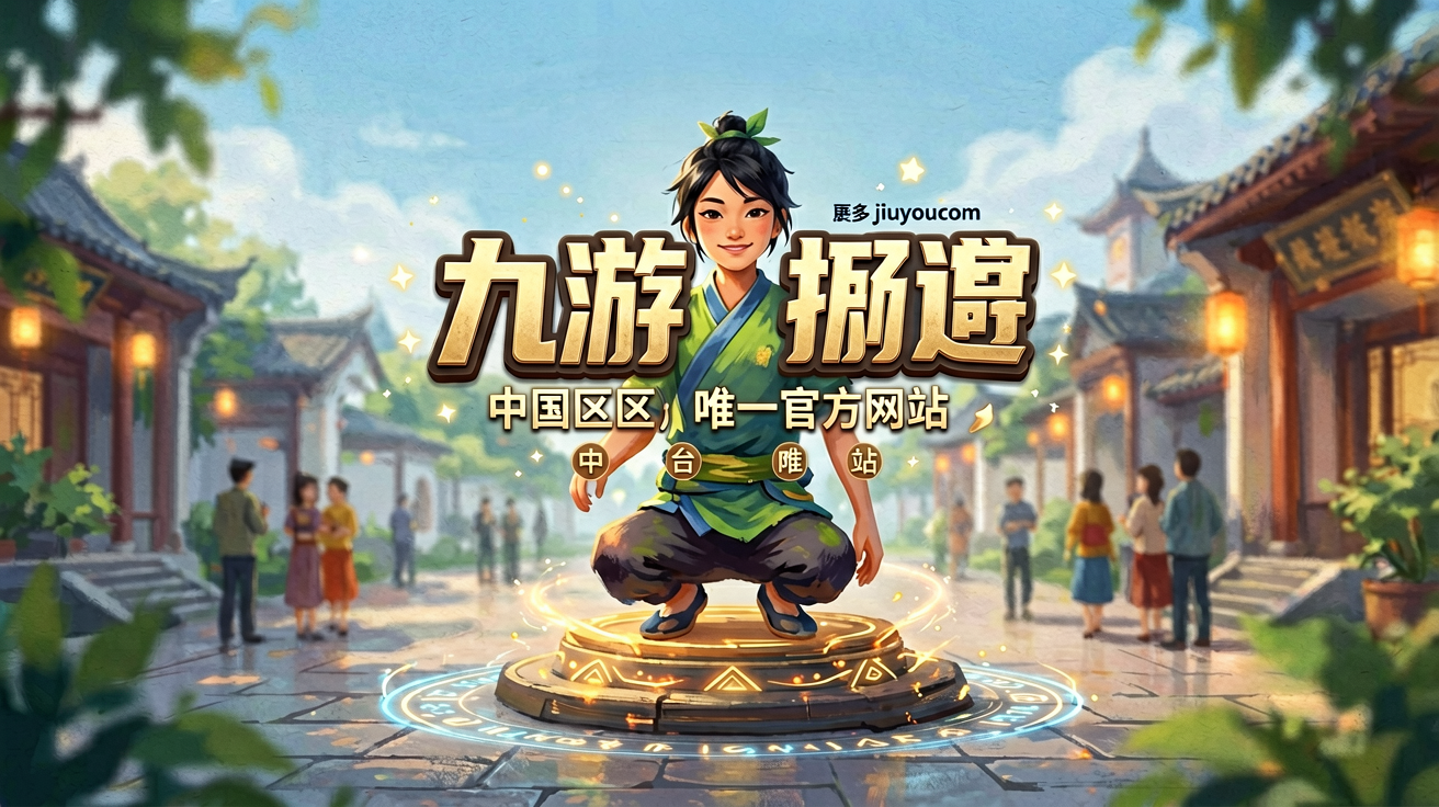 九游游戏平台界面展示，呈现游戏发现与下载核心功能